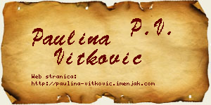Paulina Vitković vizit kartica